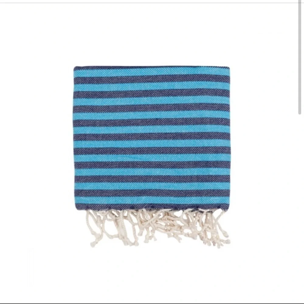 Herringbone striped woven Turkish cotton towel